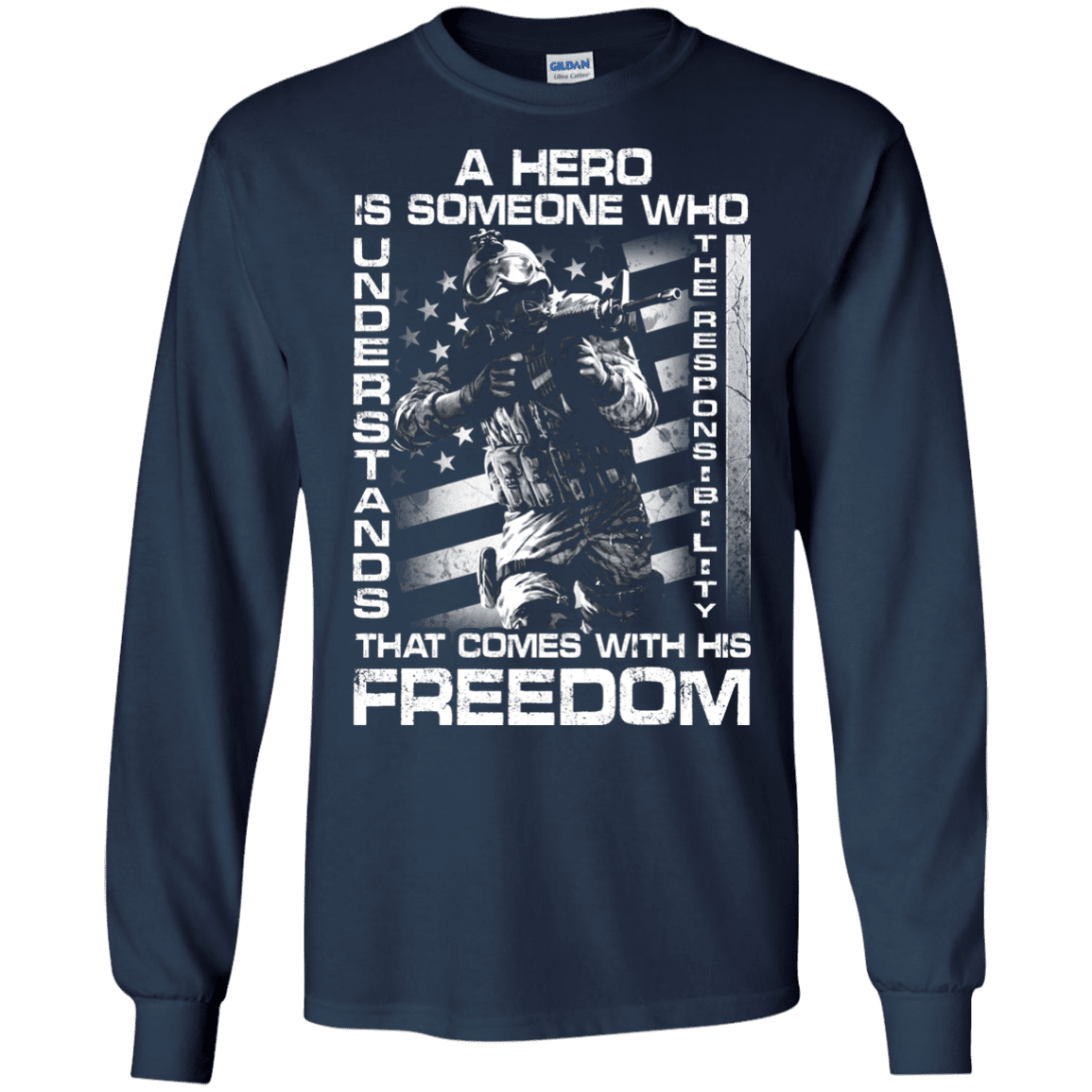 Military T-Shirt "A Hero Is Someone Who Understands The Responsibility"-TShirt-General-Veterans Nation