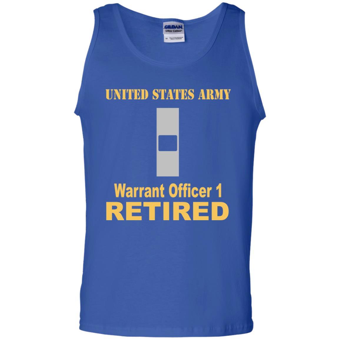 US Army W-1 Warrant Officer 1 W1 WO1 Warrant Officer Retired Men T Shirt On Front-TShirt-Army-Veterans Nation
