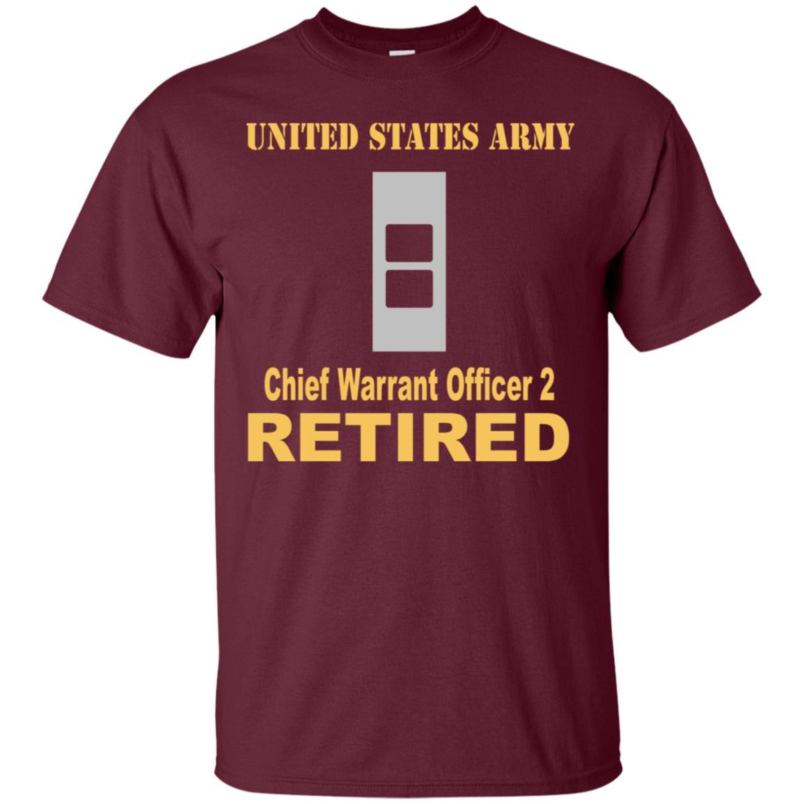 US Army W-2 Chief Warrant Officer 2 W2 CW2 Warrant Officer Retired Men T Shirt On Front-TShirt-Army-Veterans Nation