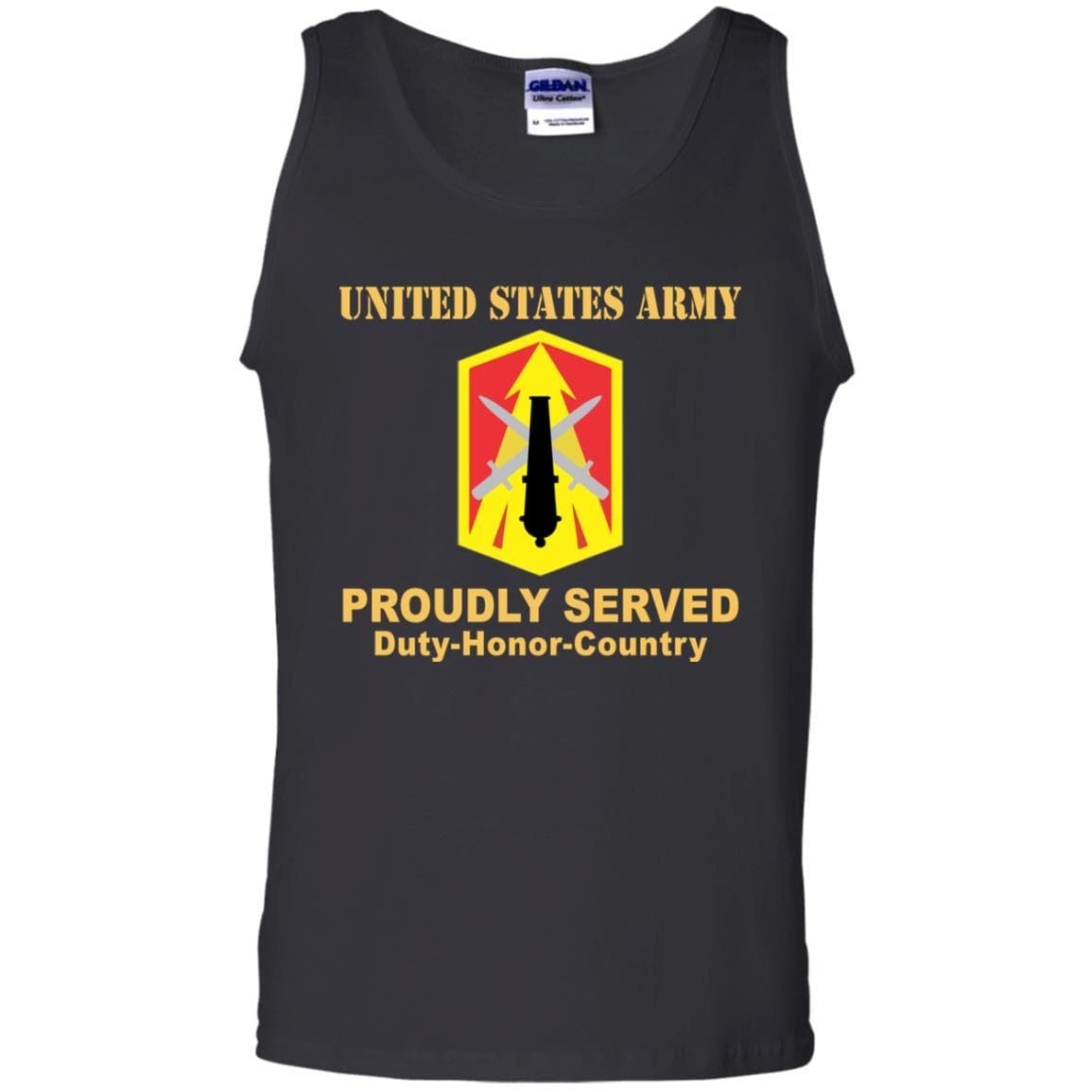 US ARMY 214TH FIRES BRIGADE - Proudly Served T-Shirt On Front For Men-TShirt-Army-Veterans Nation