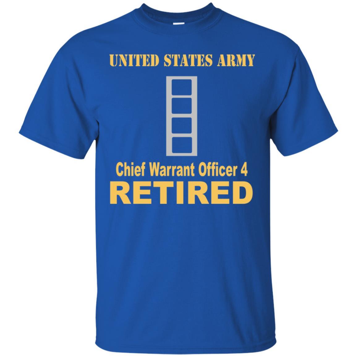 US Army W-4 Chief Warrant Officer 4 W4 CW4 Warrant Officer Retired Men T Shirt On Front-TShirt-Army-Veterans Nation