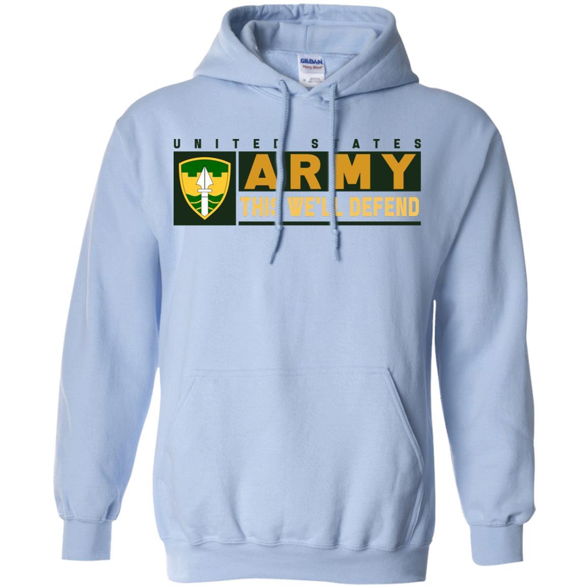 US Army 43 MILITARY POLICE BRIGADE- This We'll Defend T-Shirt On Front For Men-TShirt-Army-Veterans Nation
