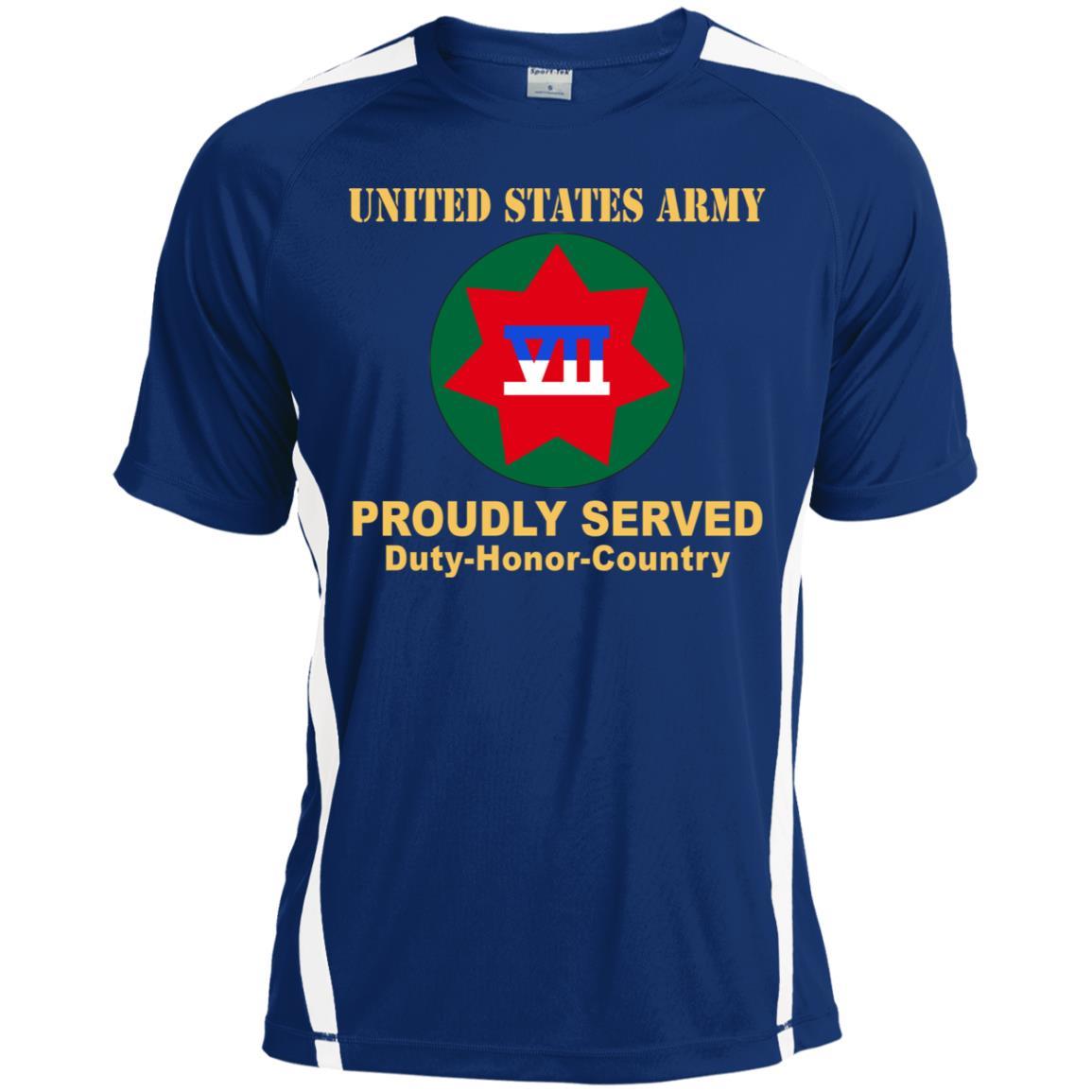 US ARMY VII CORPS- Proudly Served T-Shirt On Front For Men-TShirt-Army-Veterans Nation