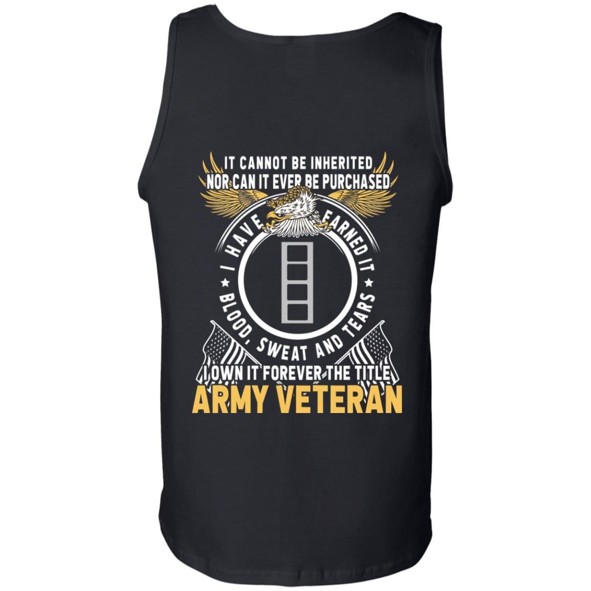 US Army W-4 Chief Warrant Officer 4 W4 CW4 Warrant Officer Ranks T-Shirt For Men On Back-TShirt-Army-Veterans Nation