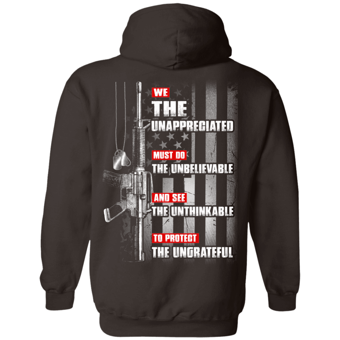 Military T-Shirt "UNAPPRECIATED VETERAN" - Men Back-TShirt-General-Veterans Nation