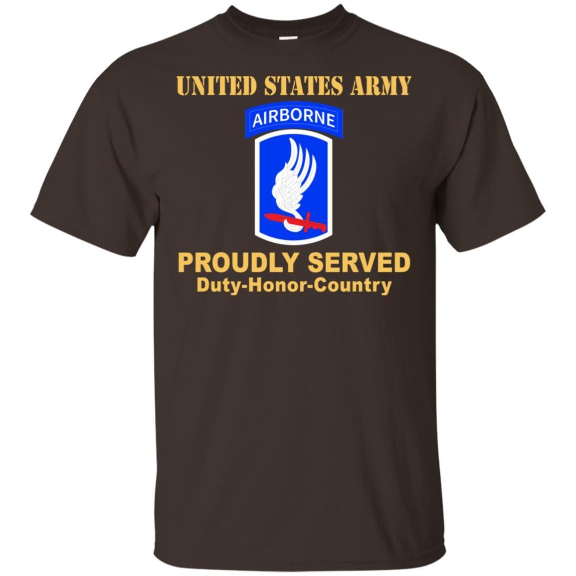 US ARMY 173RD AIRBORNE BRIGADE- Proudly Served T-Shirt On Front For Men-TShirt-Army-Veterans Nation