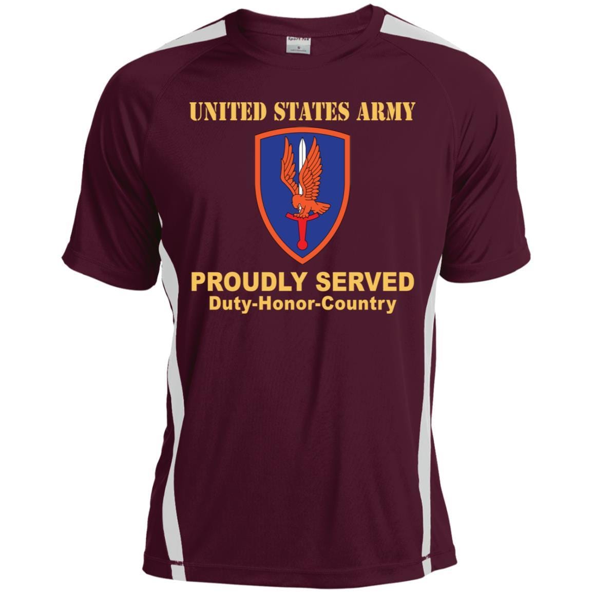 US ARMY 1ST AVIATION BRIGADE- Proudly Served T-Shirt On Front For Men-TShirt-Army-Veterans Nation