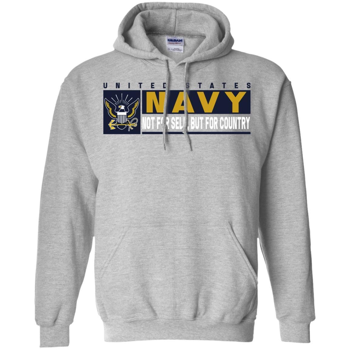 US Navy Not For Self, But For Country Long Sleeve - Pullover Hoodie-TShirt-Navy-Veterans Nation
