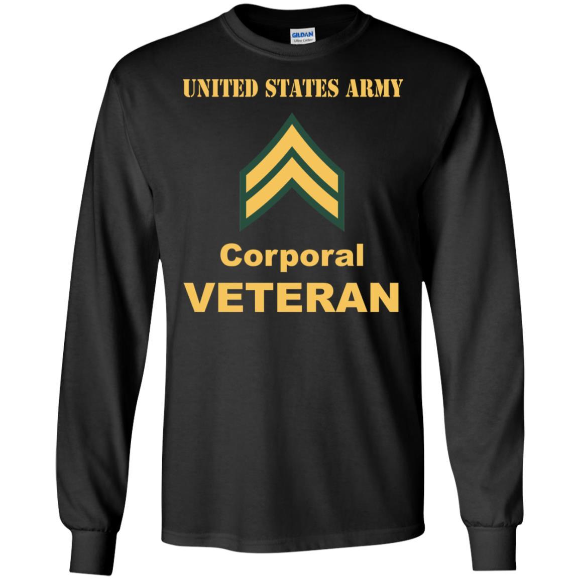 US Army E-4 Corporal E4 CPL Noncommissioned Officer Veteran Men T Shirt On Front-TShirt-Army-Veterans Nation