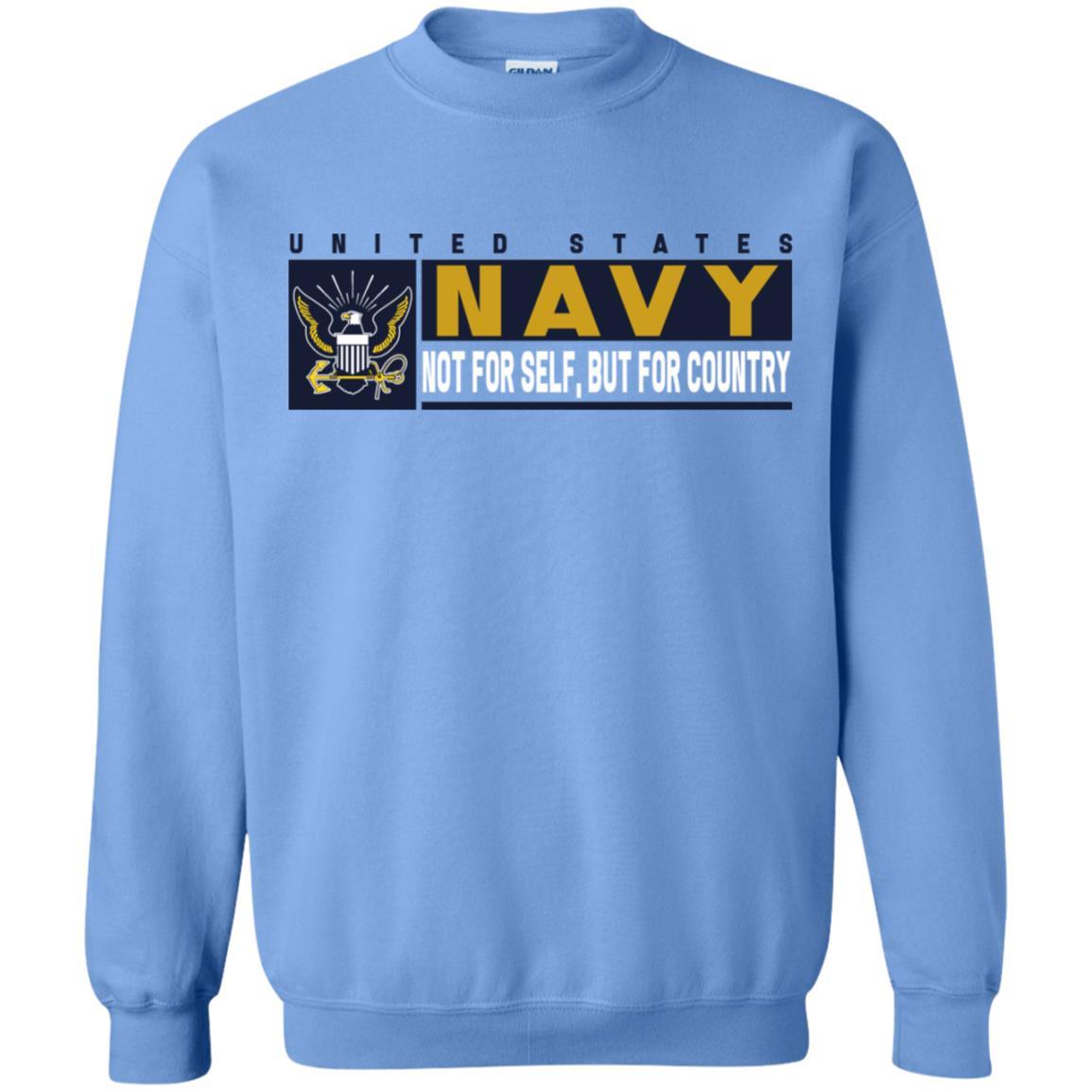 US Navy Not For Self, But For Country Long Sleeve - Pullover Hoodie-TShirt-Navy-Veterans Nation