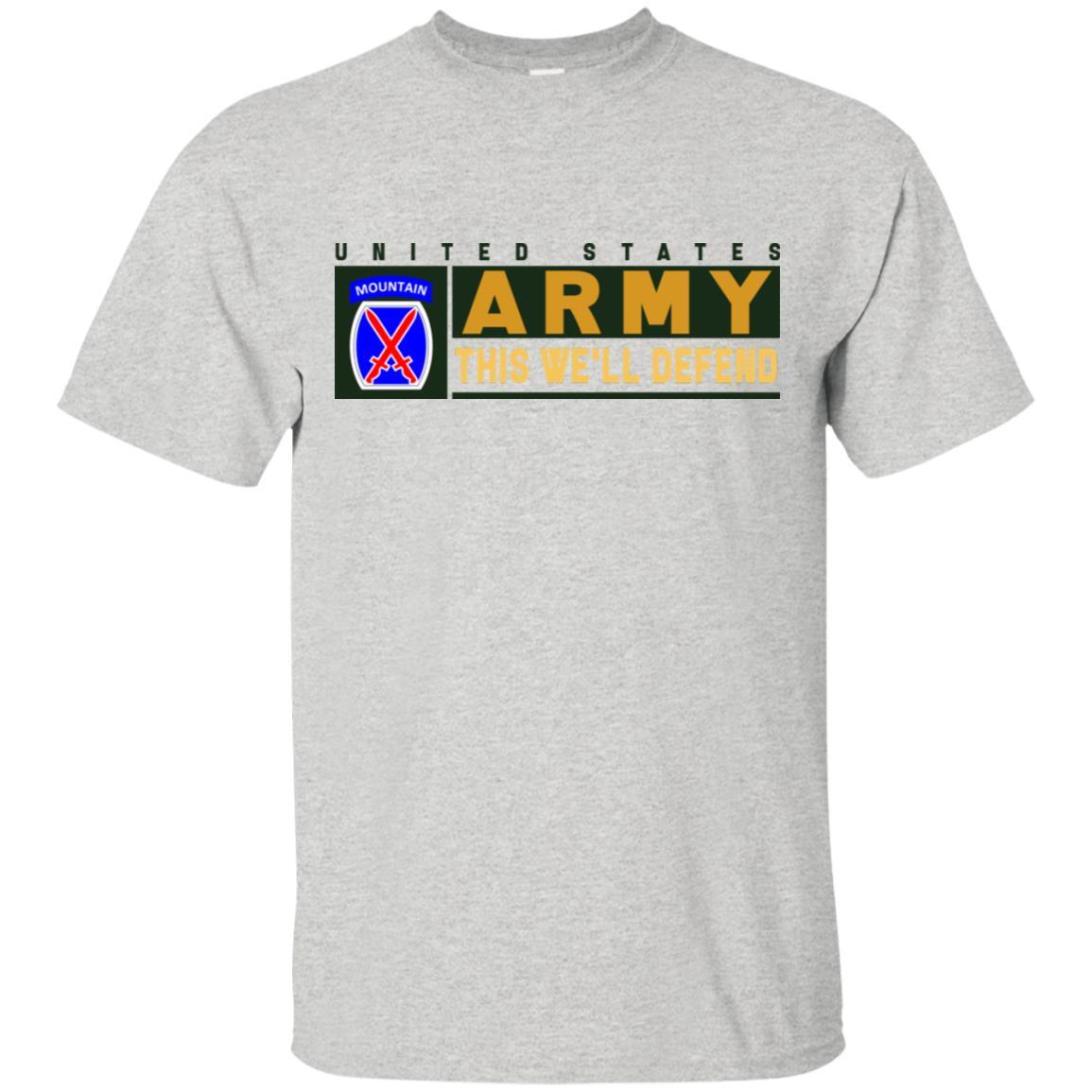 US Army 10th Mountain Infantry Division- This We'll Defend T-Shirt On Front For Men-TShirt-Army-Veterans Nation
