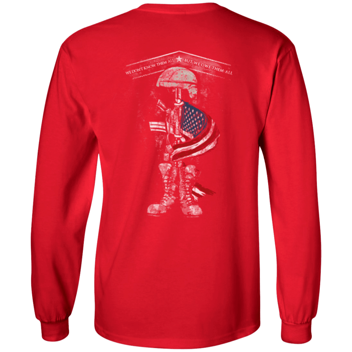 Military T-Shirt "Veteran - We Don't Know Them All But We Owe Them All"-TShirt-General-Veterans Nation