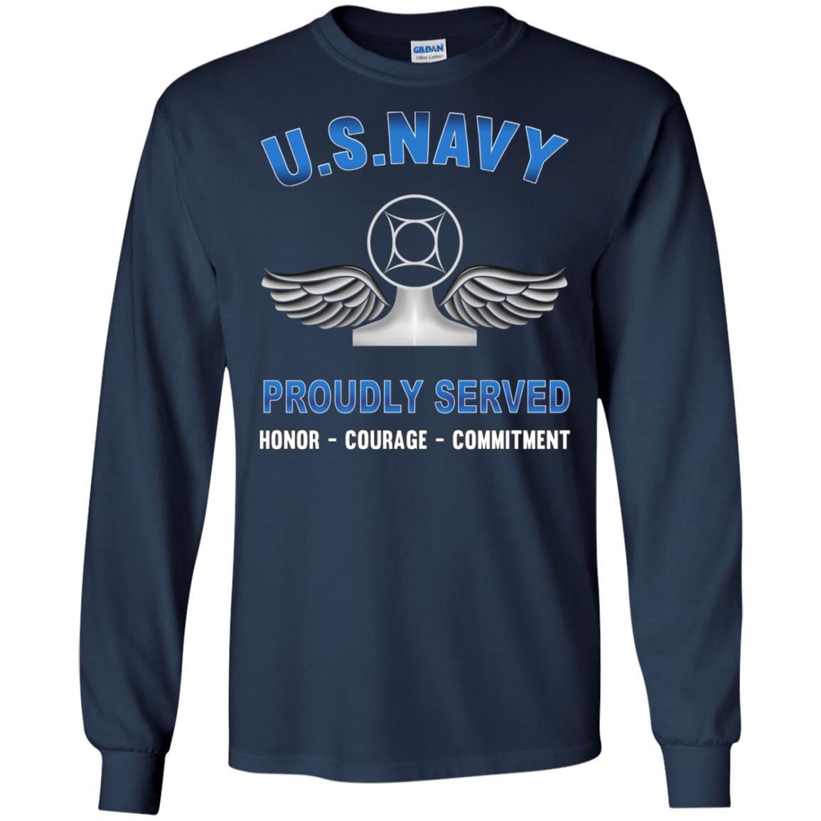 Navy Air Traffic Controller Navy AC - Proudly Served T-Shirt For Men On Front-TShirt-Navy-Veterans Nation