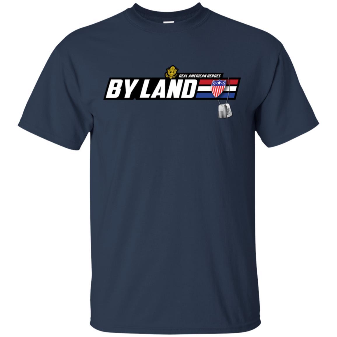 US Army T-Shirt "Adjutant General Real American Heroes By Land" On Front-TShirt-Army-Veterans Nation