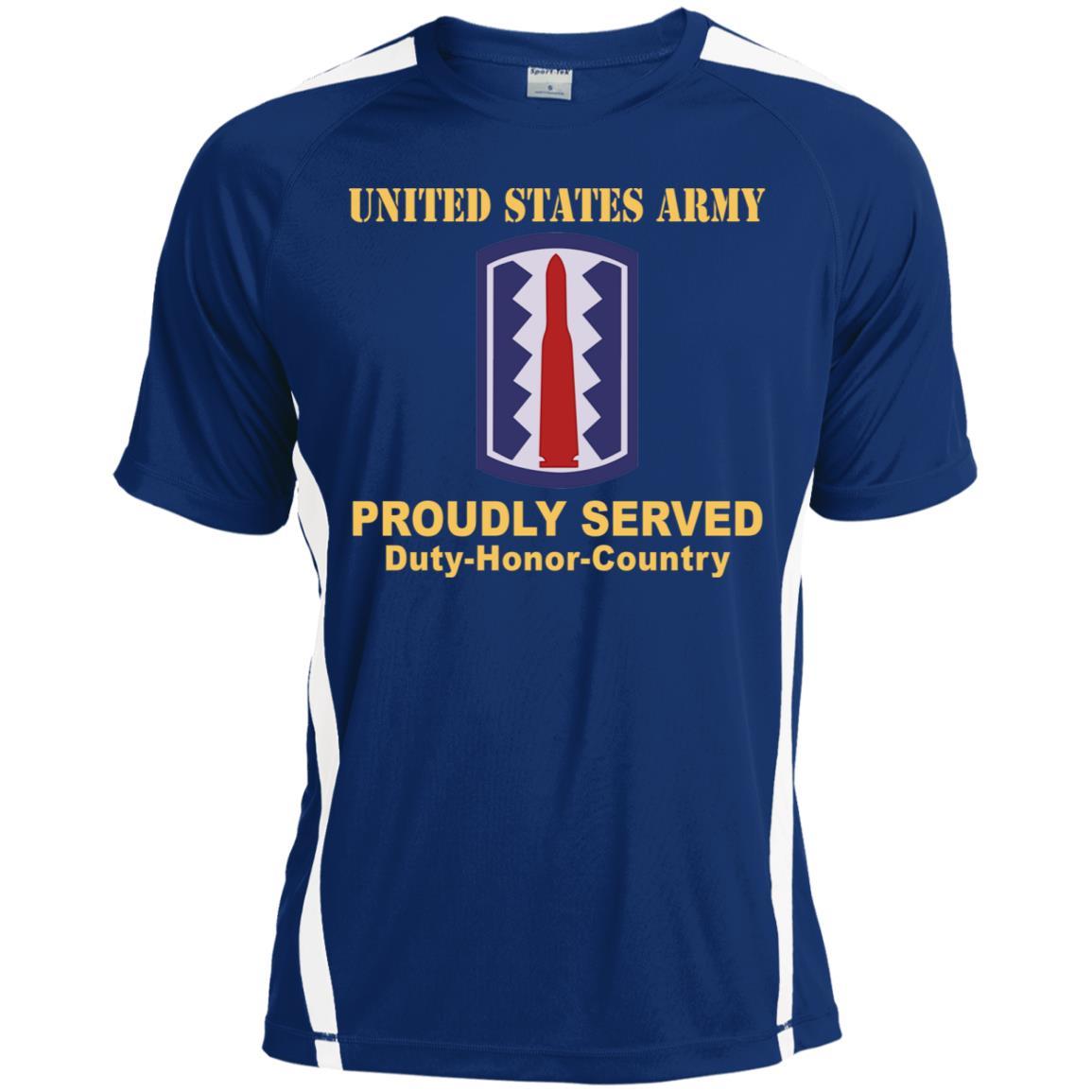 US ARMY 197TH INFANTRY BRIGADE - Proudly Served T-Shirt On Front For Men-TShirt-Army-Veterans Nation