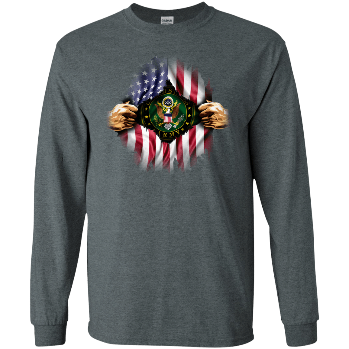 Proud Army Hero Men Front T Shirt-TShirt-Army-Veterans Nation