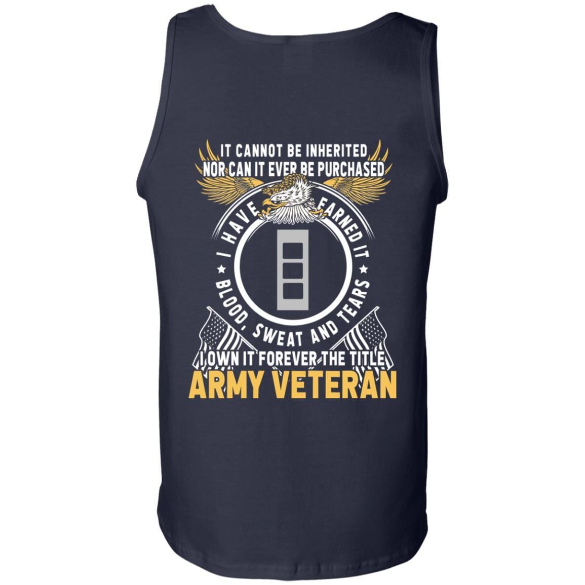 US Army W-3 Chief Warrant Officer 3 W3 CW3 Warrant Officer Ranks T-Shirt For Men On Back-TShirt-Army-Veterans Nation