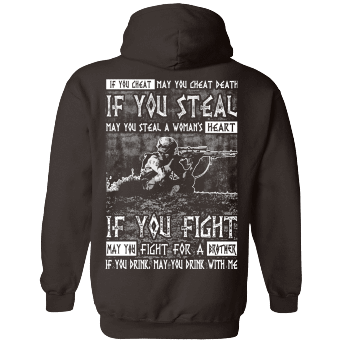 Military T-Shirt "Veteran - Fight For a Brother, Drink With Me"-TShirt-General-Veterans Nation