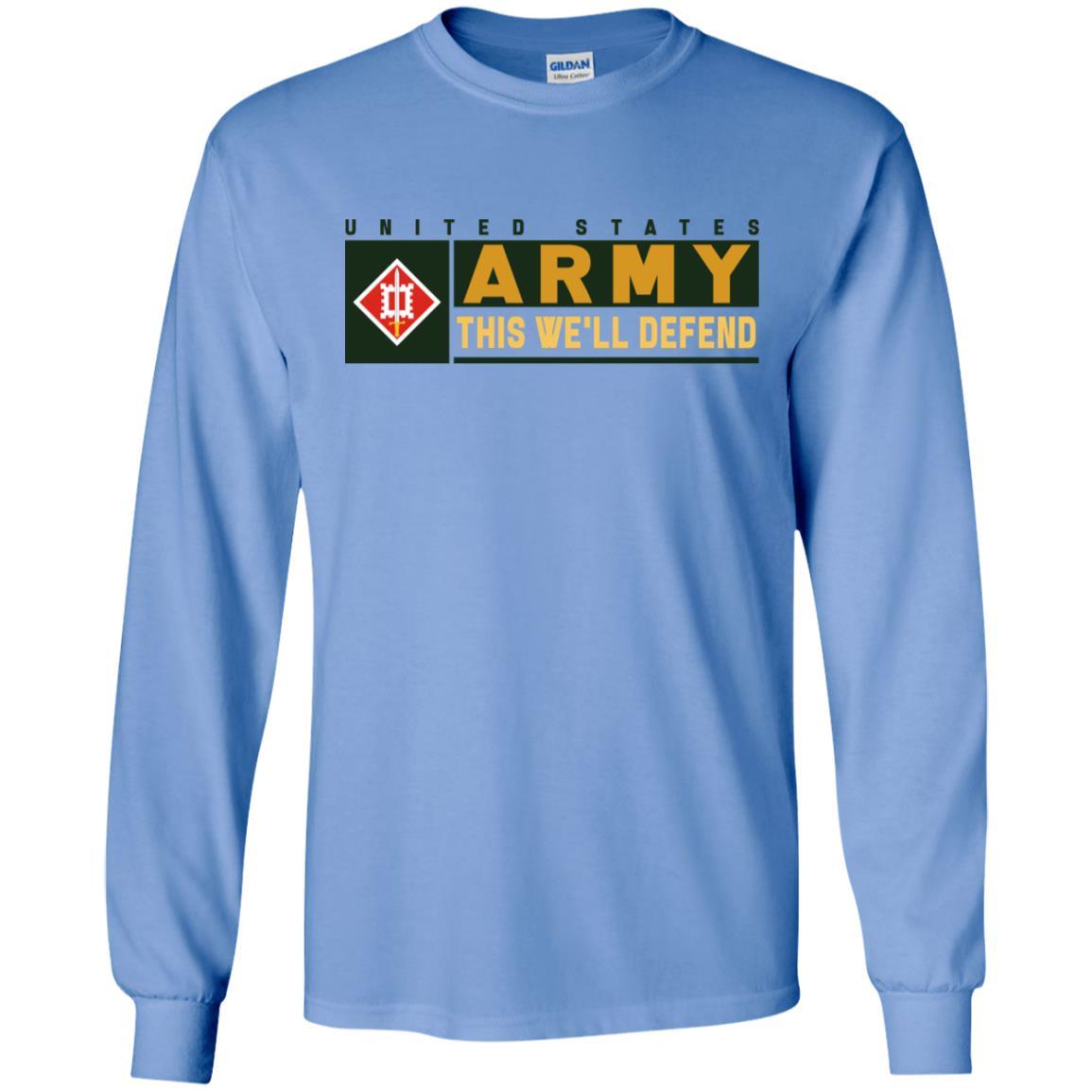 US Army 18TH ENGINEER BRIGADE- This We'll Defend T-Shirt On Front For Men-TShirt-Army-Veterans Nation