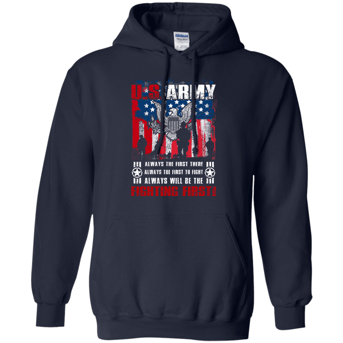 US Army Always Will Be The Fighting First Men Front T Shirts-TShirt-Army-Veterans Nation
