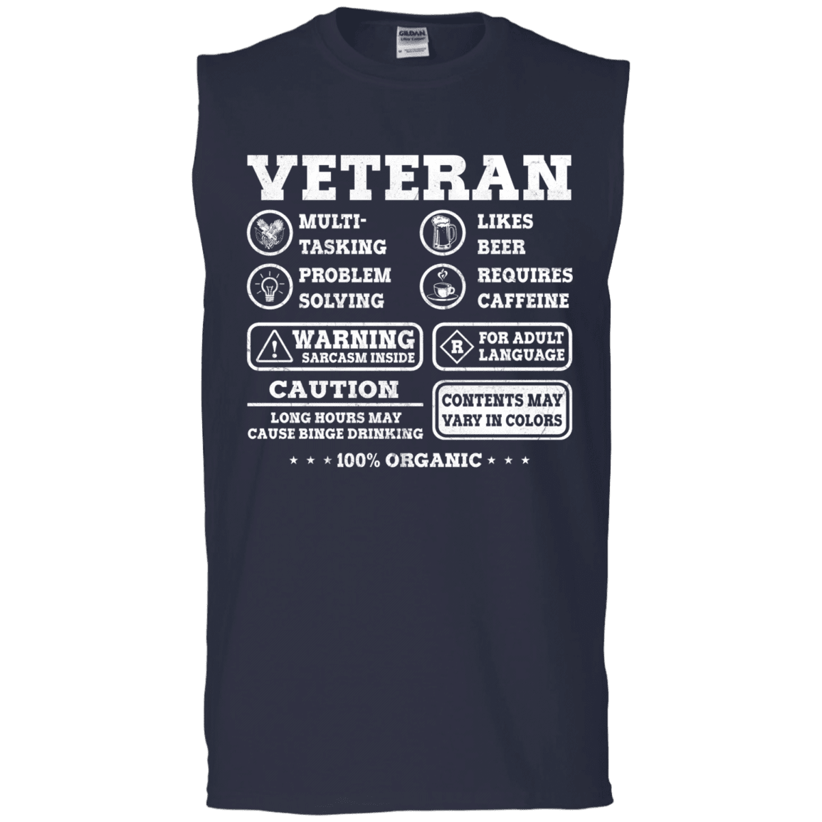 Military T-Shirt "Veteran Multitasking Sarcasm Men" Front-TShirt-General-Veterans Nation