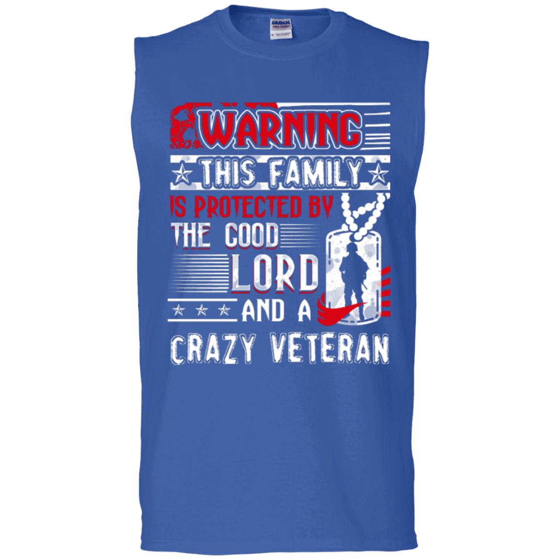 Military T-Shirt "The Good Lord And A Crazy Veteran"-TShirt-General-Veterans Nation