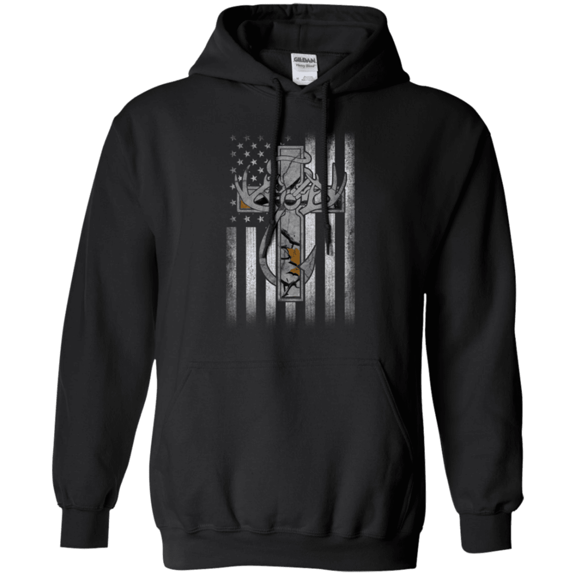 Military T-Shirt "Hunting Faith Flag Veteran"-TShirt-General-Veterans Nation