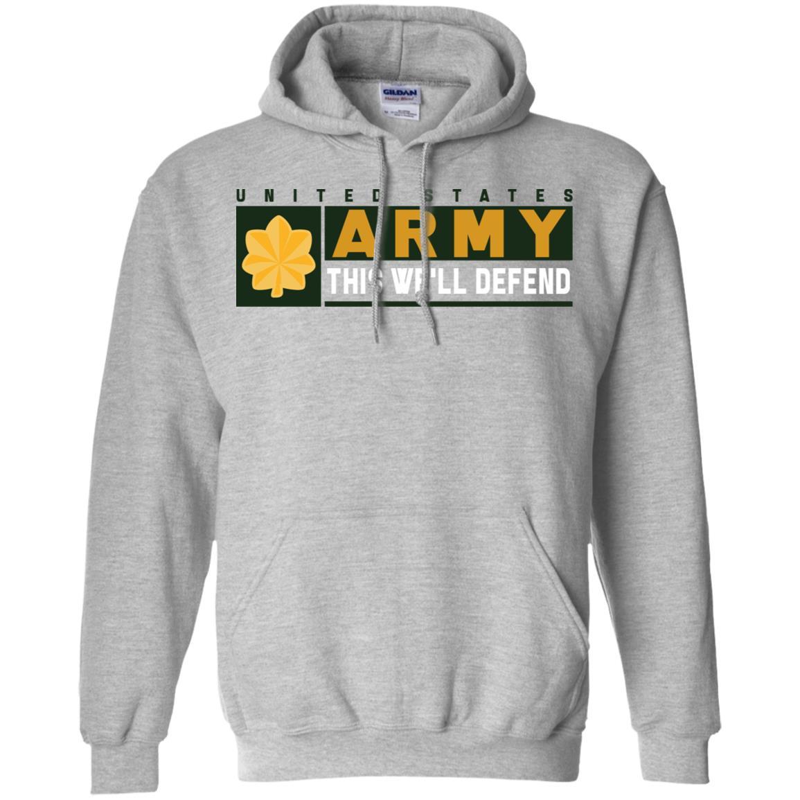 US Army O-4 This We Will Defend Long Sleeve - Pullover Hoodie-TShirt-Army-Veterans Nation