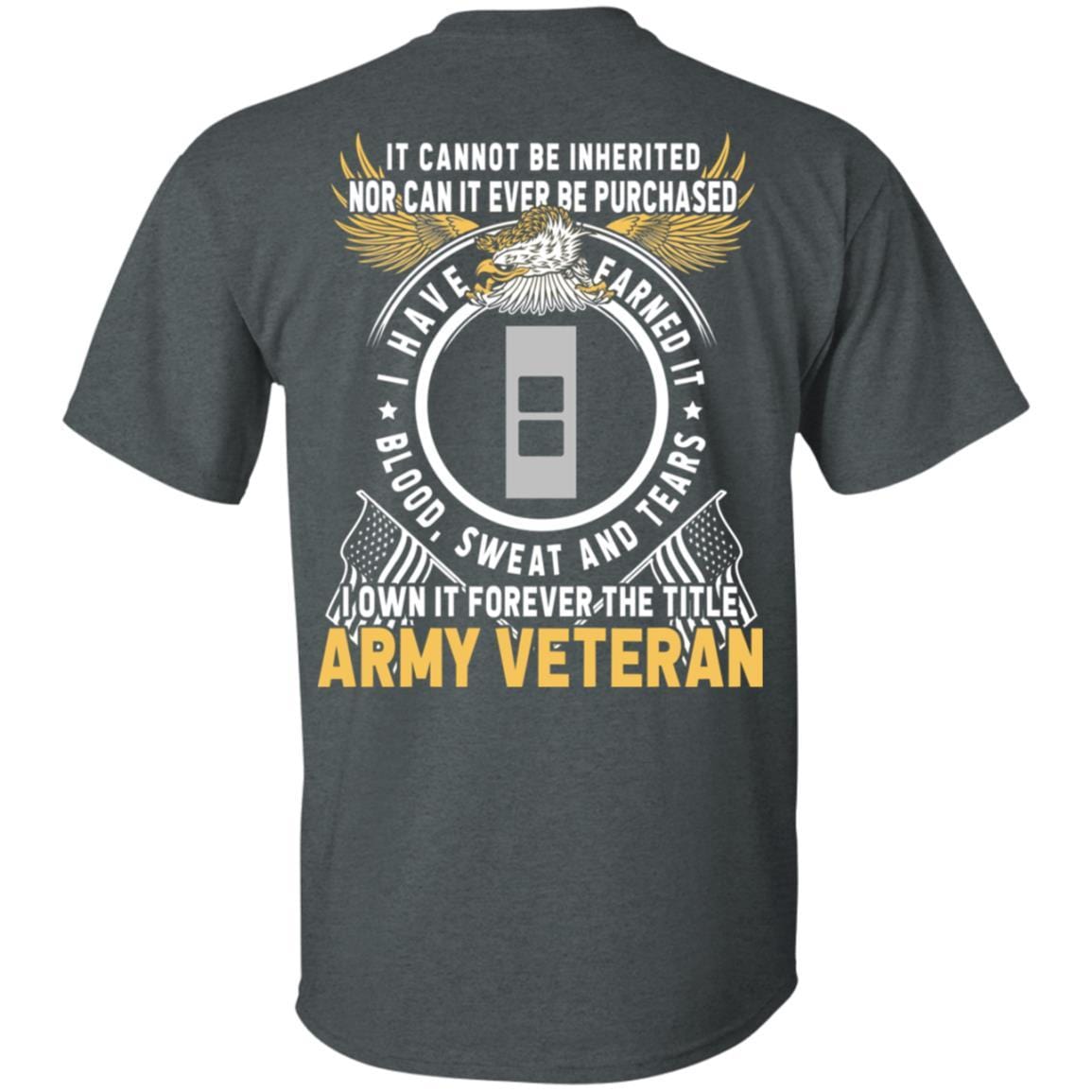 US Army W-2 Chief Warrant Officer 2 W2 CW2 Warrant Officer Ranks T-Shirt For Men On Back-TShirt-Army-Veterans Nation
