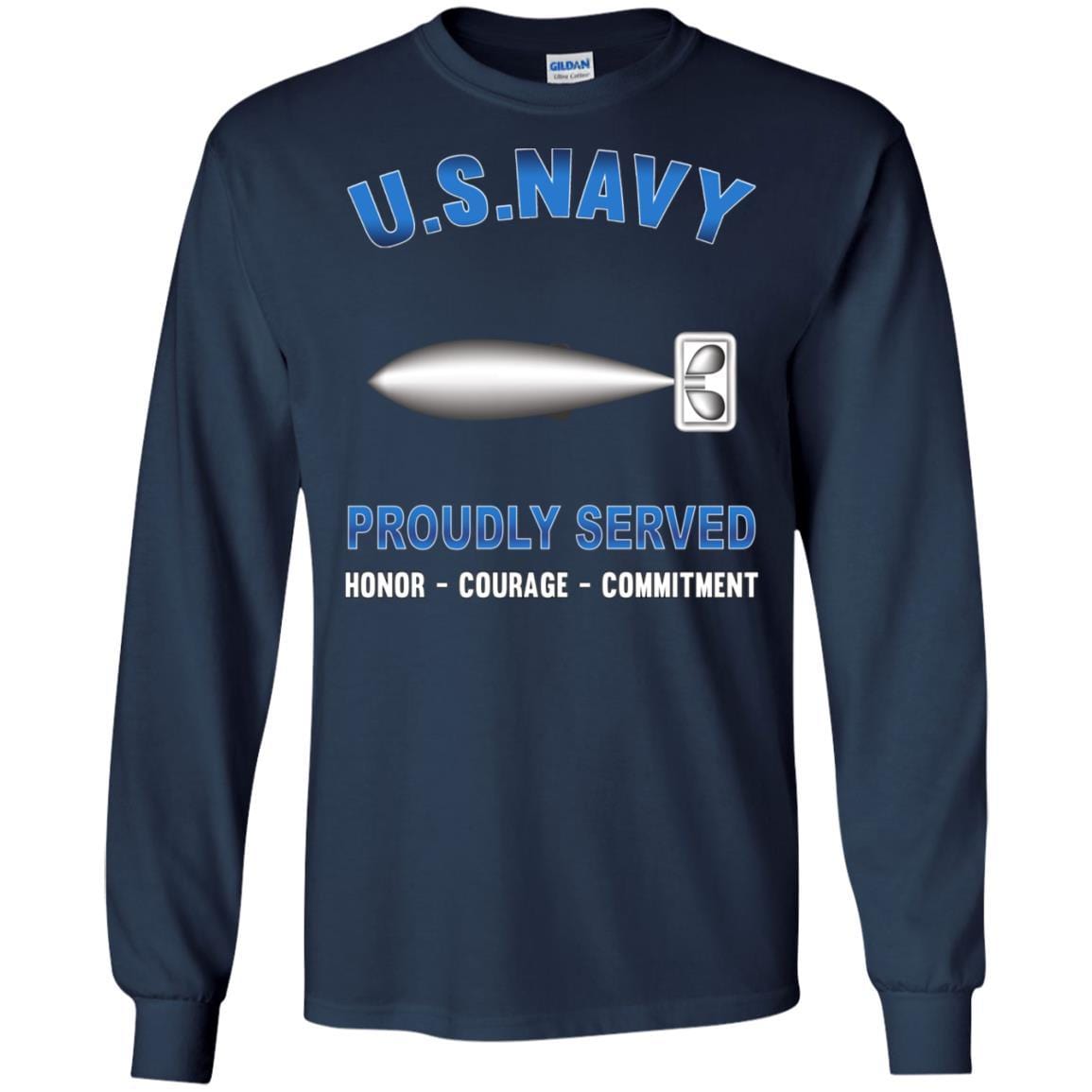 U.S Navy Torpedoman's mate Navy TM - Proudly Served T-Shirt For Men On Front-TShirt-Navy-Veterans Nation