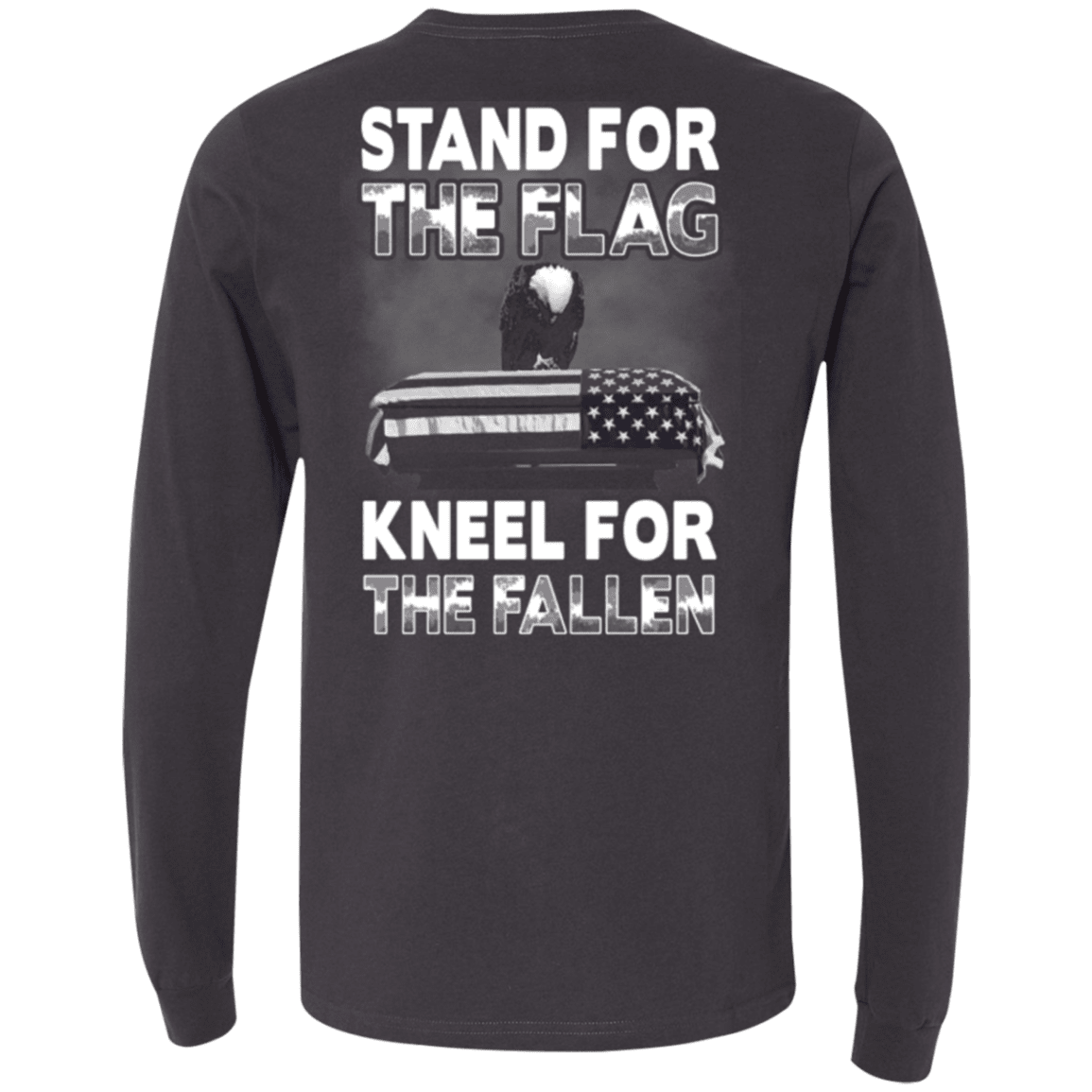 Military T-Shirt "Veteran - Stand For The Flag Kneel For The Fallen"-TShirt-General-Veterans Nation