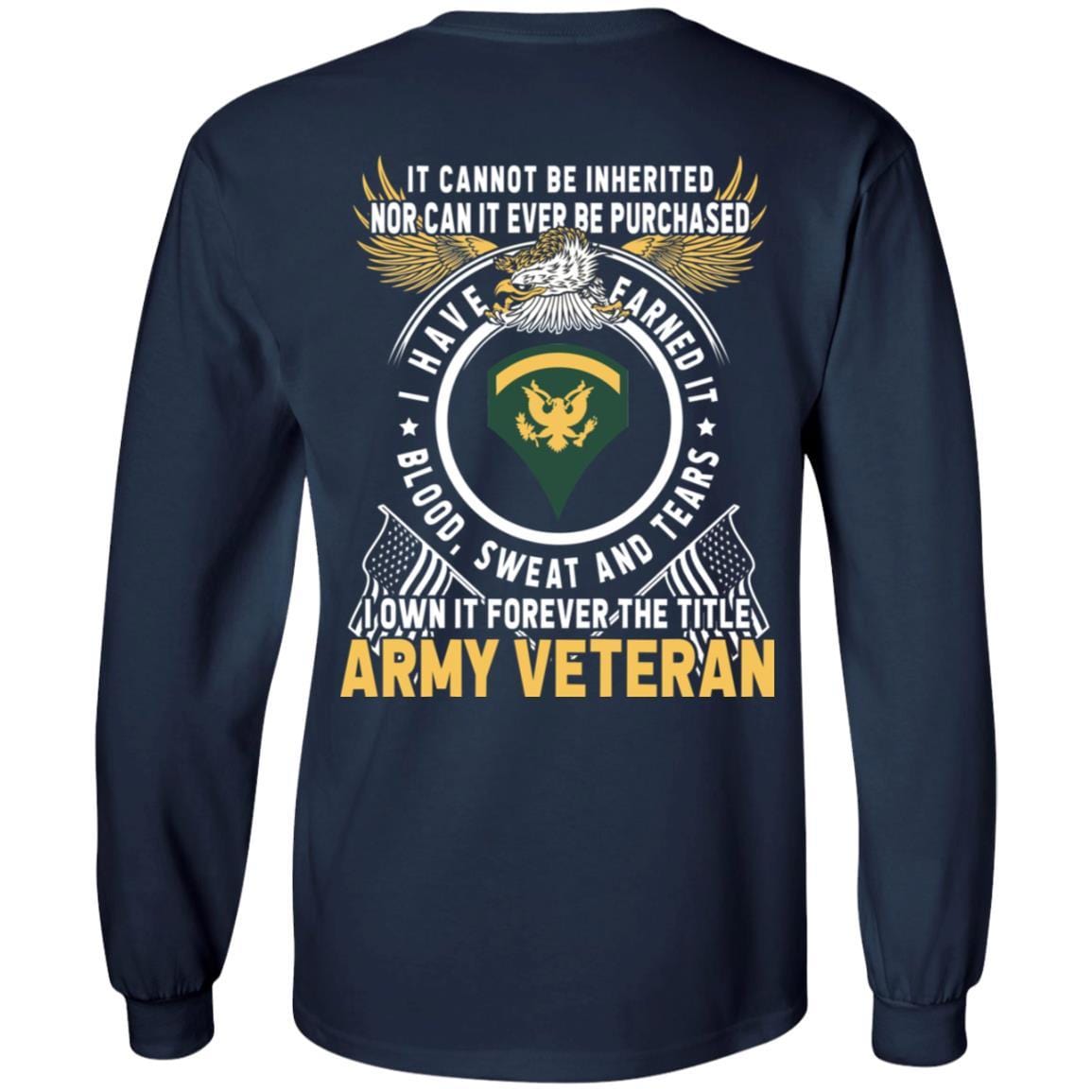 US Army E-5 SPC E5 Specialist Ranks T-Shirt For Men On Back-TShirt-Army-Veterans Nation