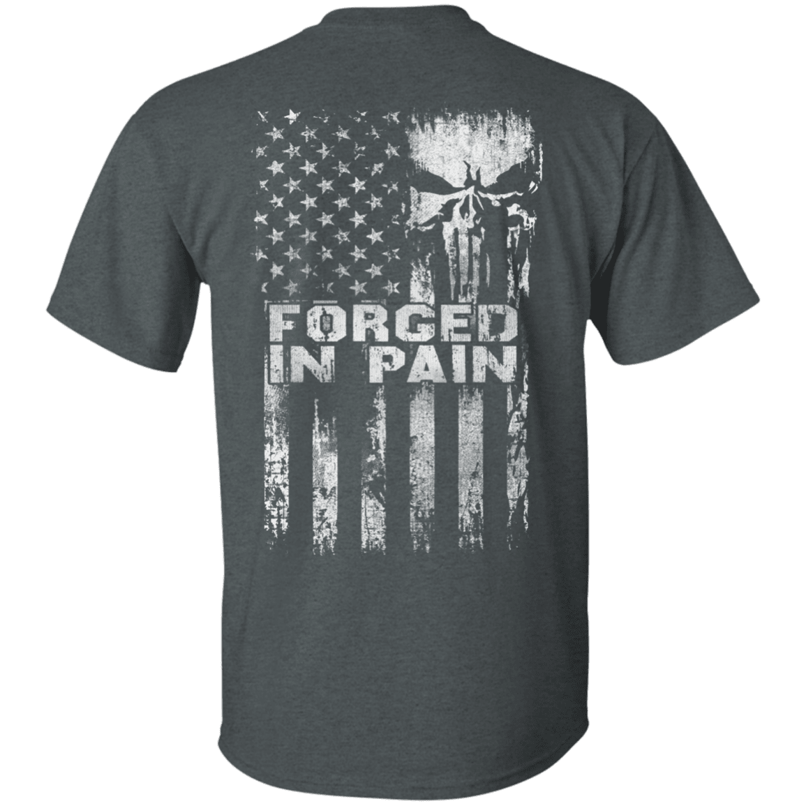 Military T-Shirt "Veteran Forged In Pain"-TShirt-General-Veterans Nation