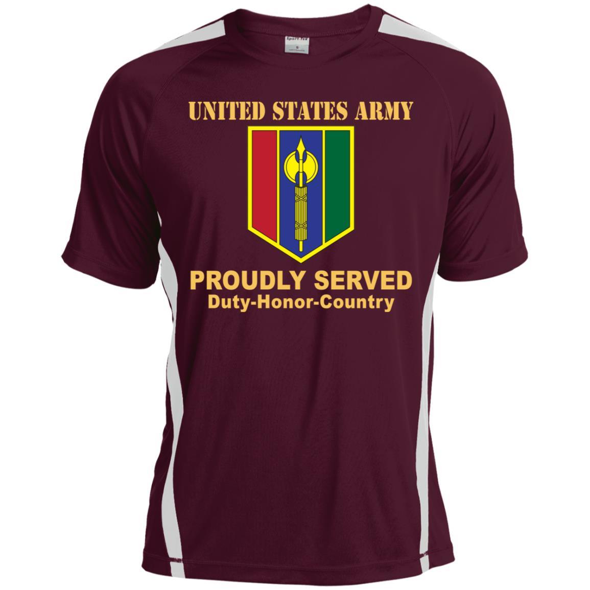 US ARMY 302 MANEUVER ENHANCEMENT BRIGADE- Proudly Served T-Shirt On Front For Men-TShirt-Army-Veterans Nation