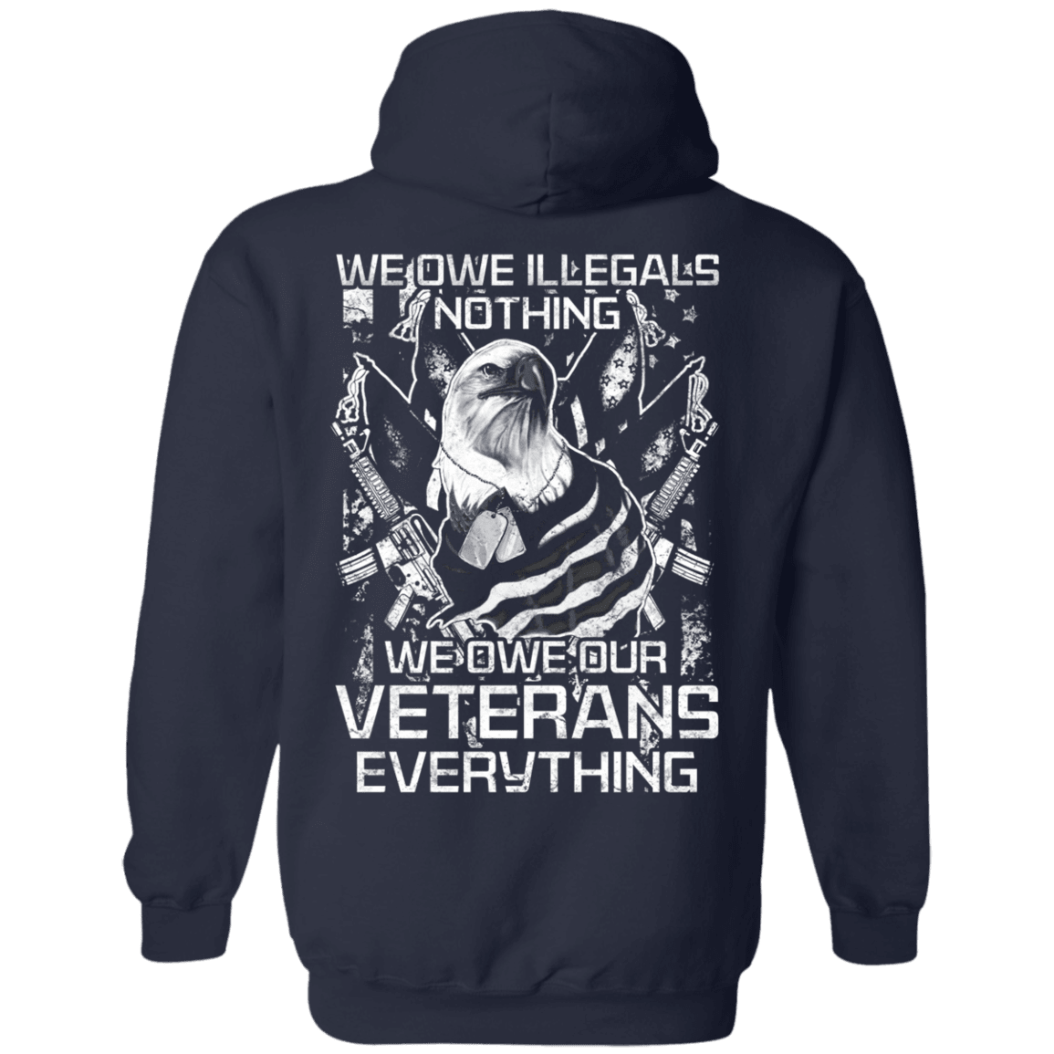 Military T-Shirt "We Owe Our Veterans Everything" Men Back-TShirt-General-Veterans Nation