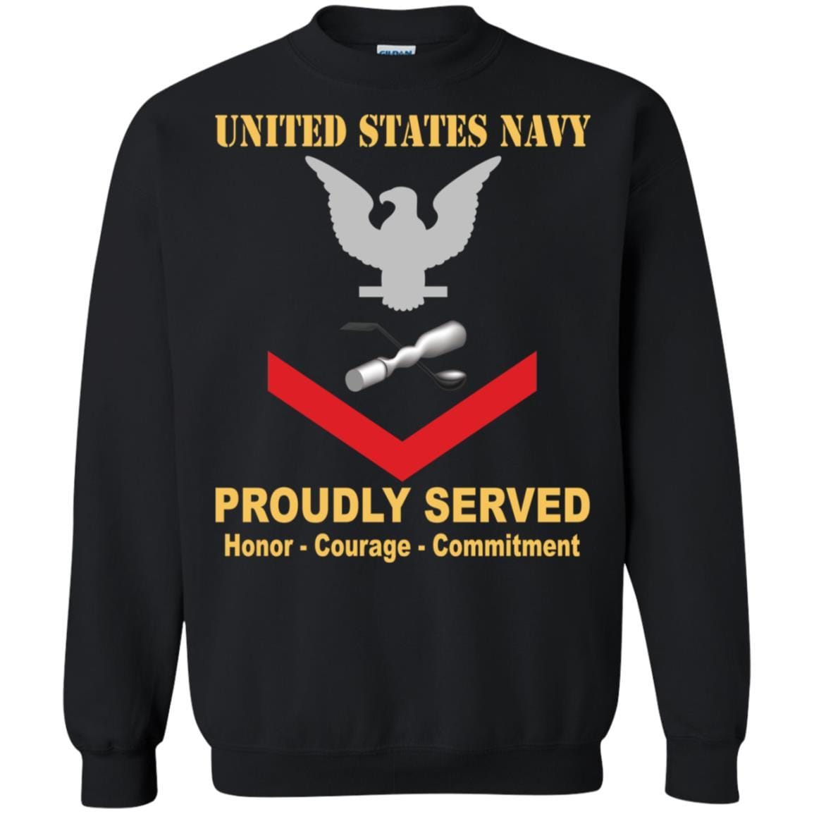 Navy Molder Navy ML E-4 Rating Badges Proudly Served T-Shirt For Men On Front-TShirt-Navy-Veterans Nation