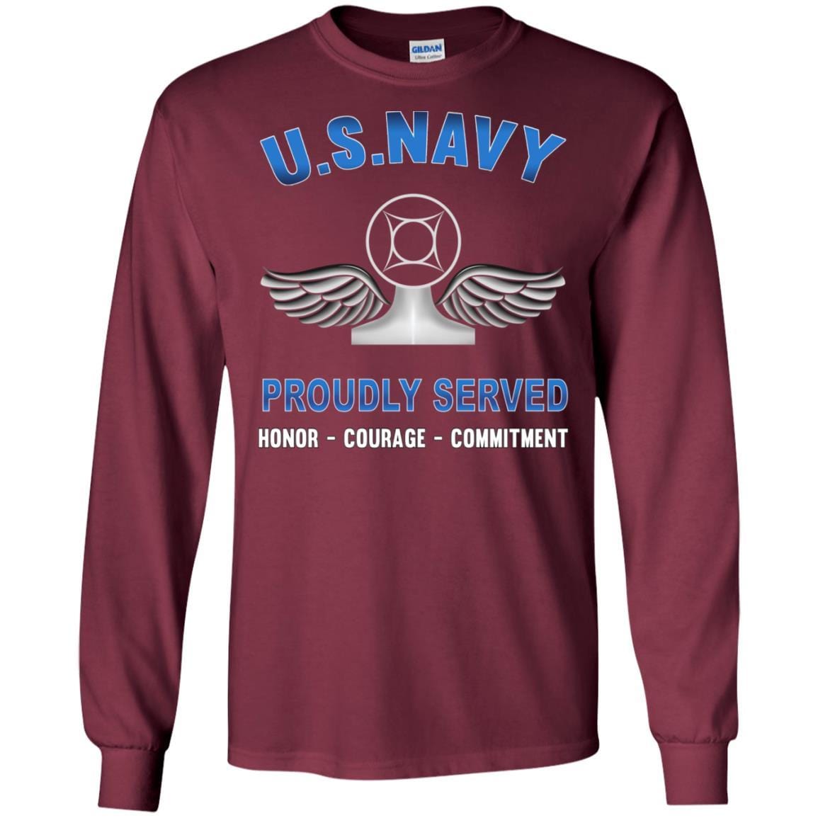 Navy Air Traffic Controller Navy AC - Proudly Served T-Shirt For Men On Front-TShirt-Navy-Veterans Nation