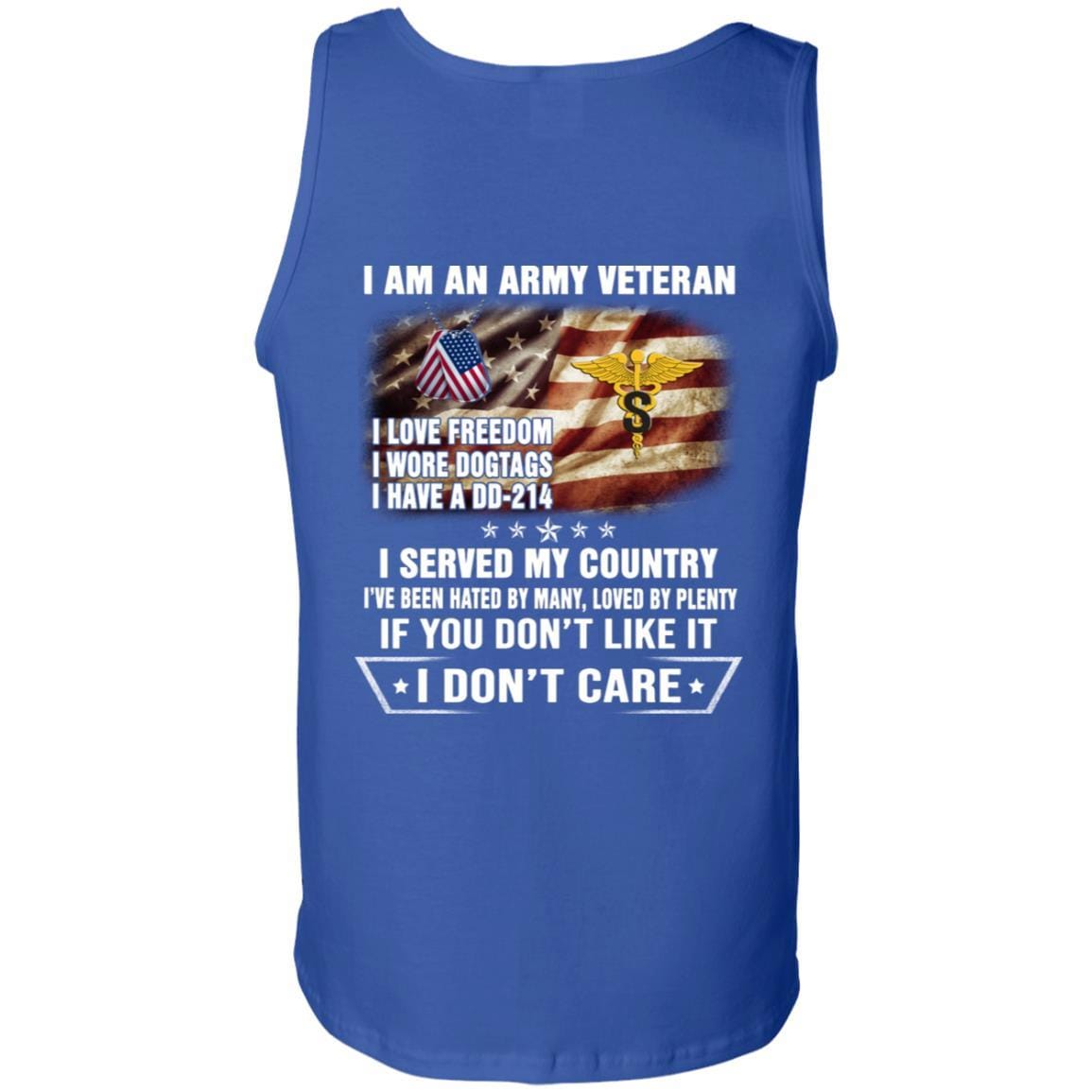 T-Shirt "I Am An Army Medical Specialist Corps Veteran" On Back-TShirt-Army-Veterans Nation