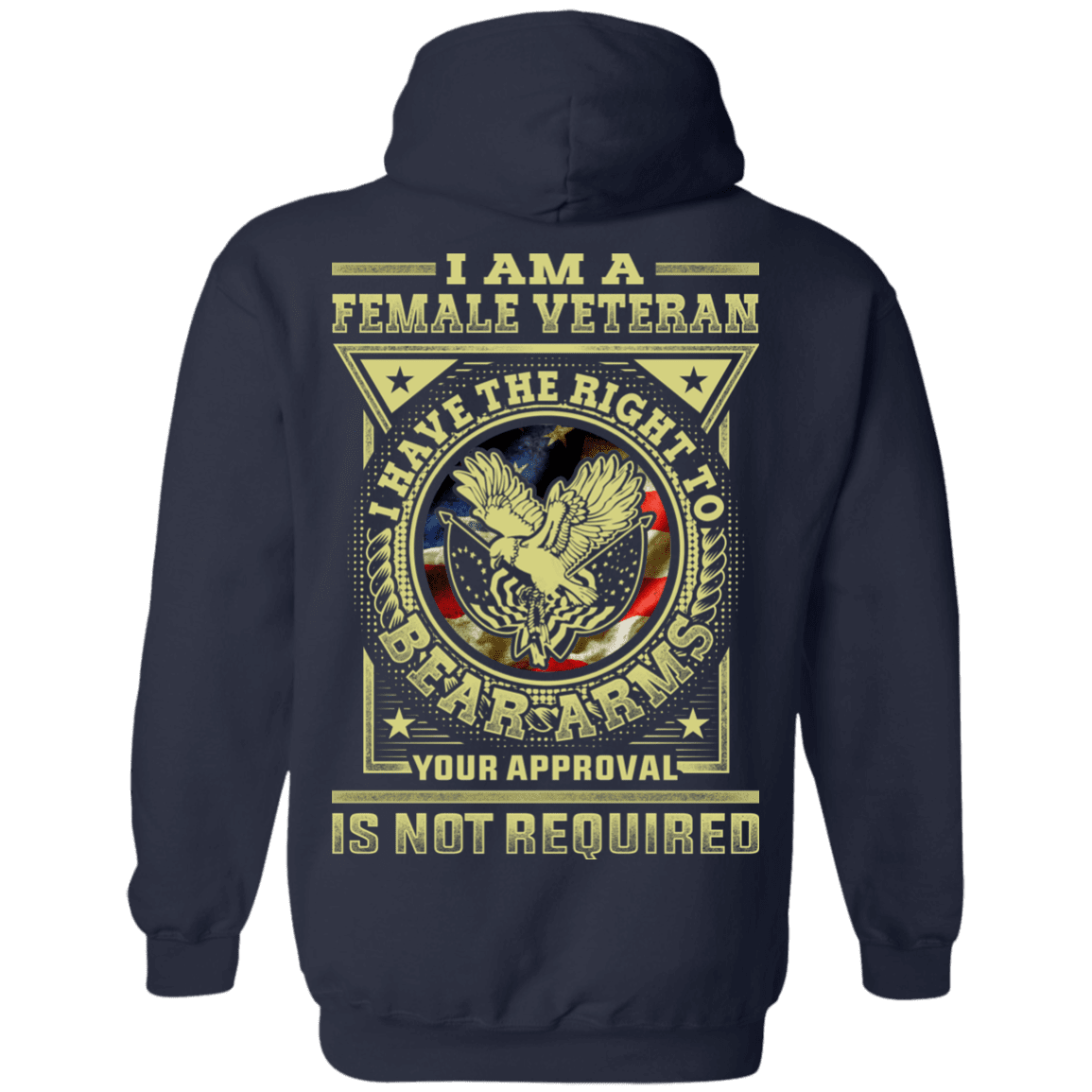 Military T-Shirt "Female Veteran Have the Right To Bear Arms Back"-TShirt-General-Veterans Nation