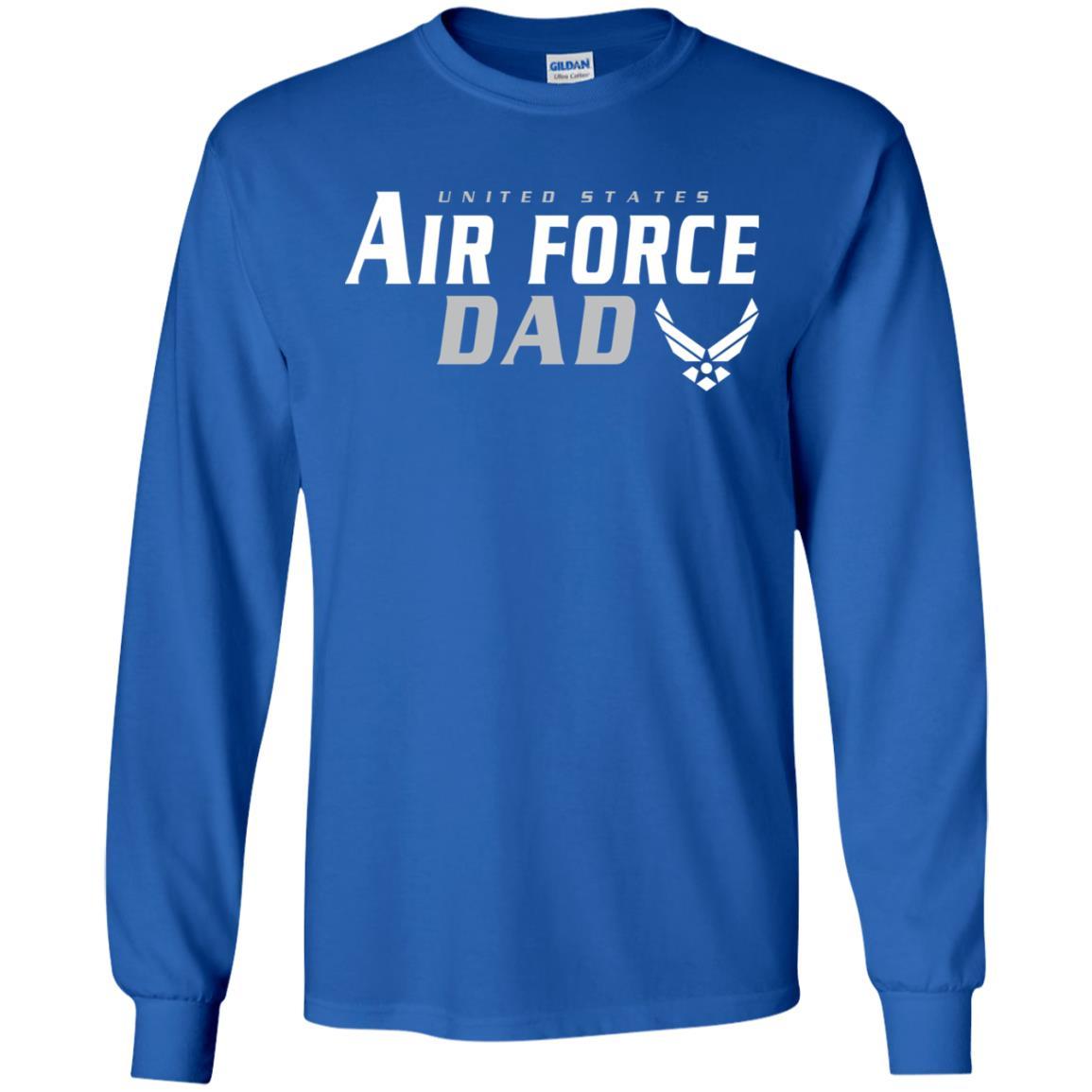 US Air Force Dad T-Shirt On Front-TShirt-USAF-Veterans Nation