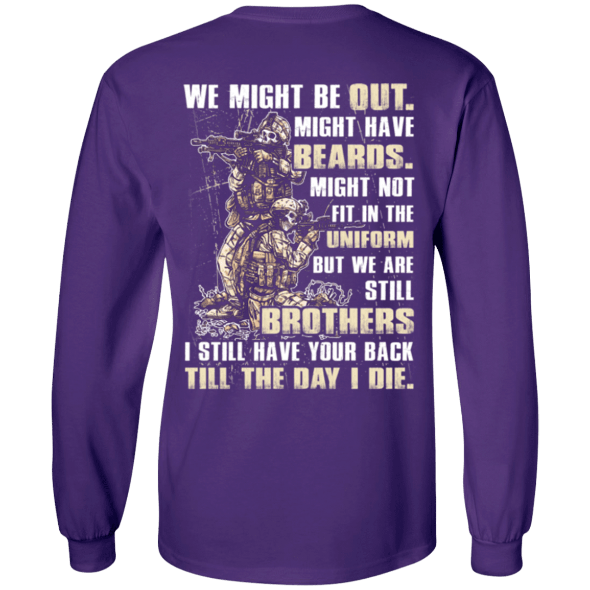 Military T-Shirt "Brothers Till The Day I Die Veteran"-TShirt-General-Veterans Nation