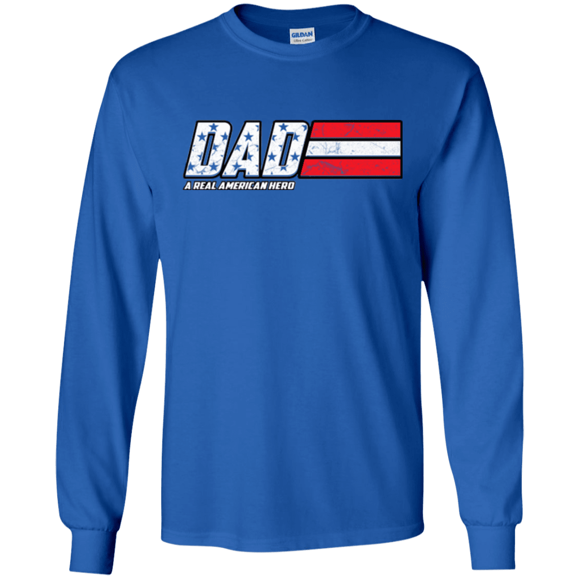 Military T-Shirt "Dad - A Real American Hero - Men" Front-TShirt-General-Veterans Nation