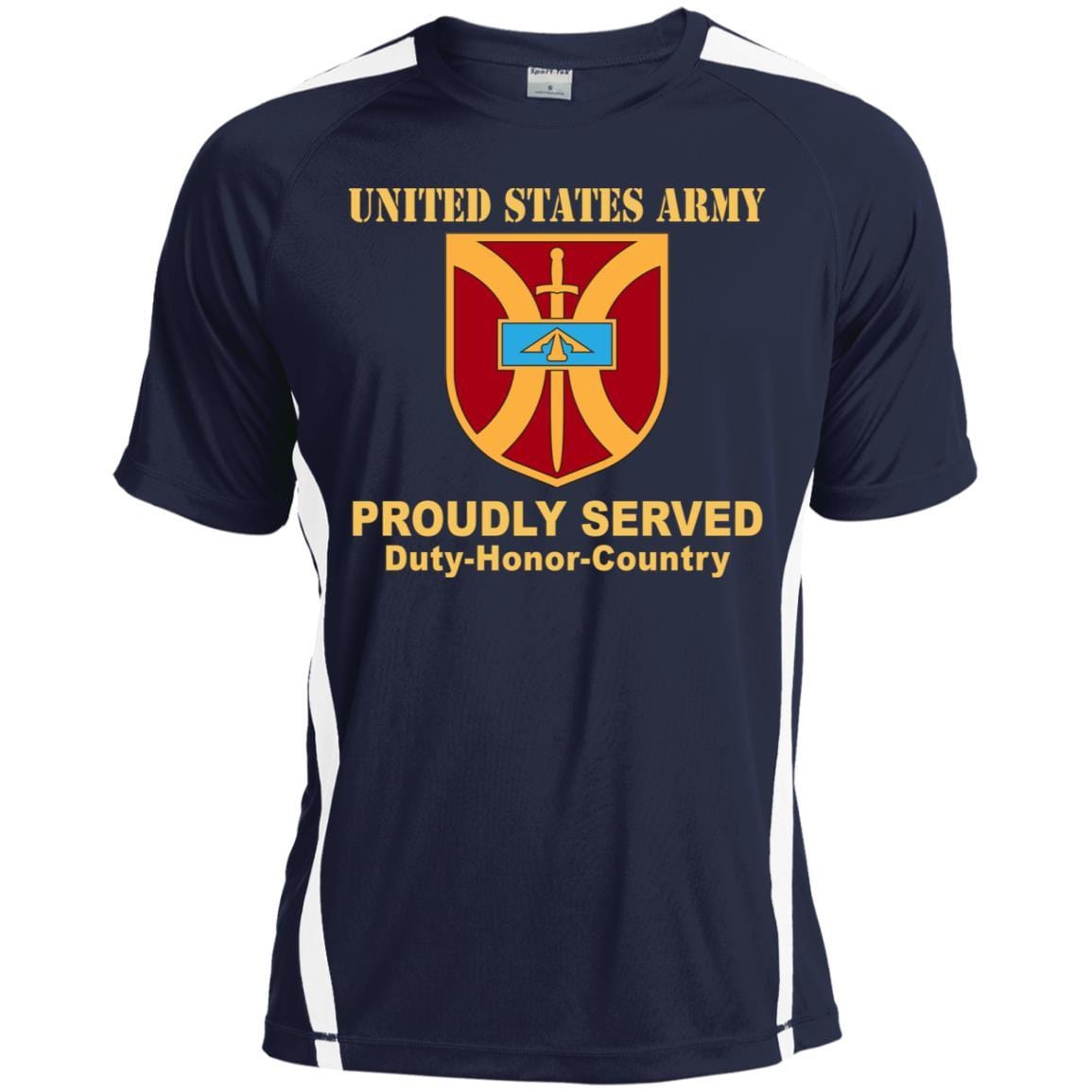 US ARMY 916 SUPPORT BRIGADE- Proudly Served T-Shirt On Front For Men-TShirt-Army-Veterans Nation
