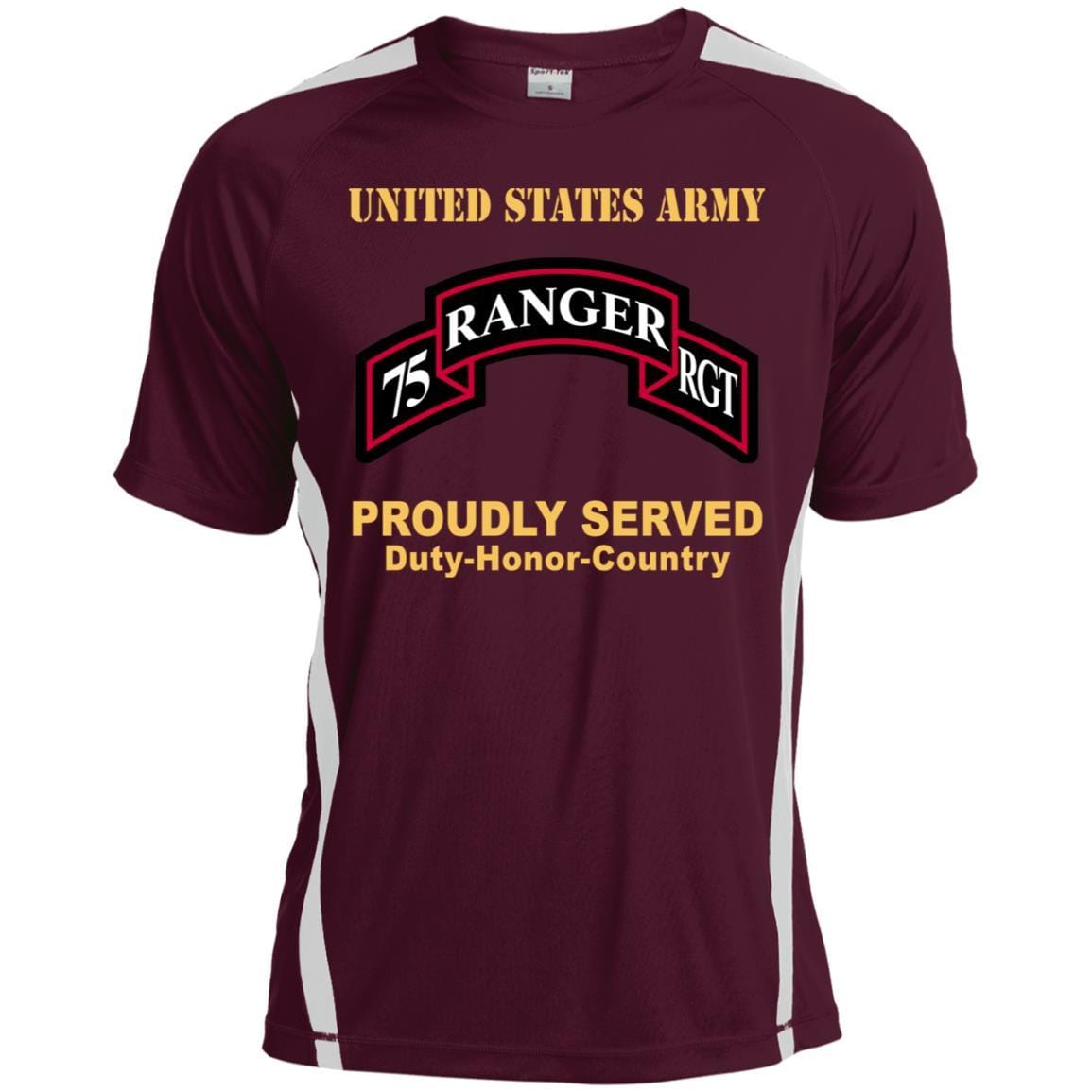 US ARMY 75TH RANGER REGIMENT - Proudly Served T-Shirt On Front For Men-TShirt-Army-Veterans Nation