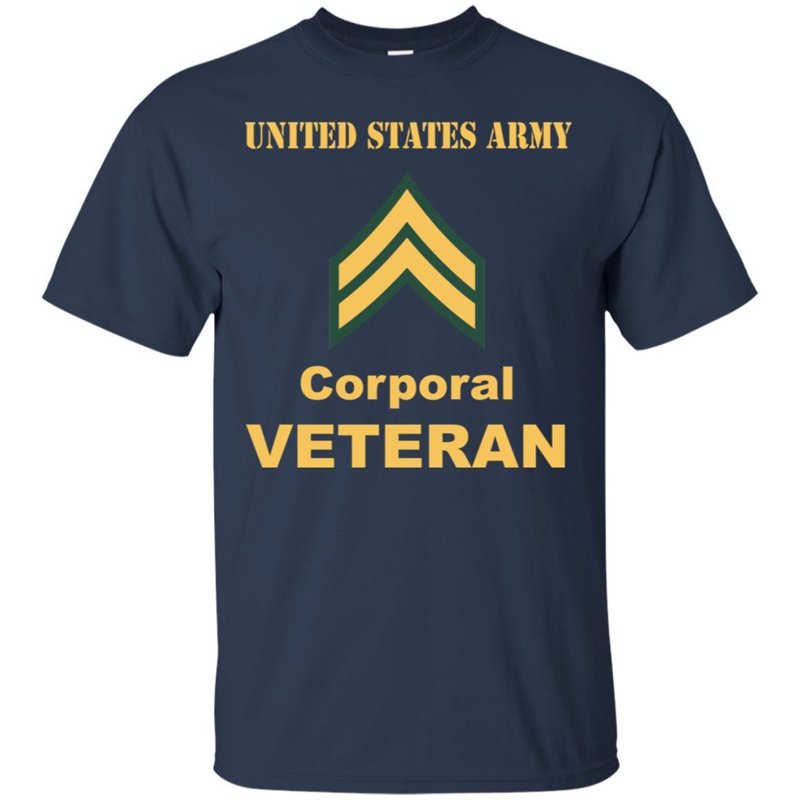 US Army E-4 Corporal E4 CPL Noncommissioned Officer Veteran Men T Shirt On Front-TShirt-Army-Veterans Nation