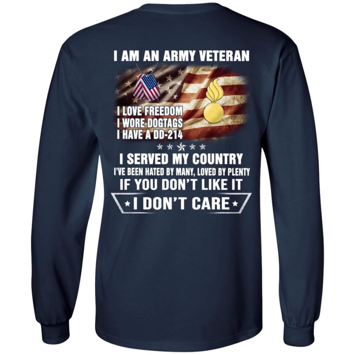 T-Shirt "I Am An Army Ordnance Corps Veteran" On Back-TShirt-Army-Veterans Nation