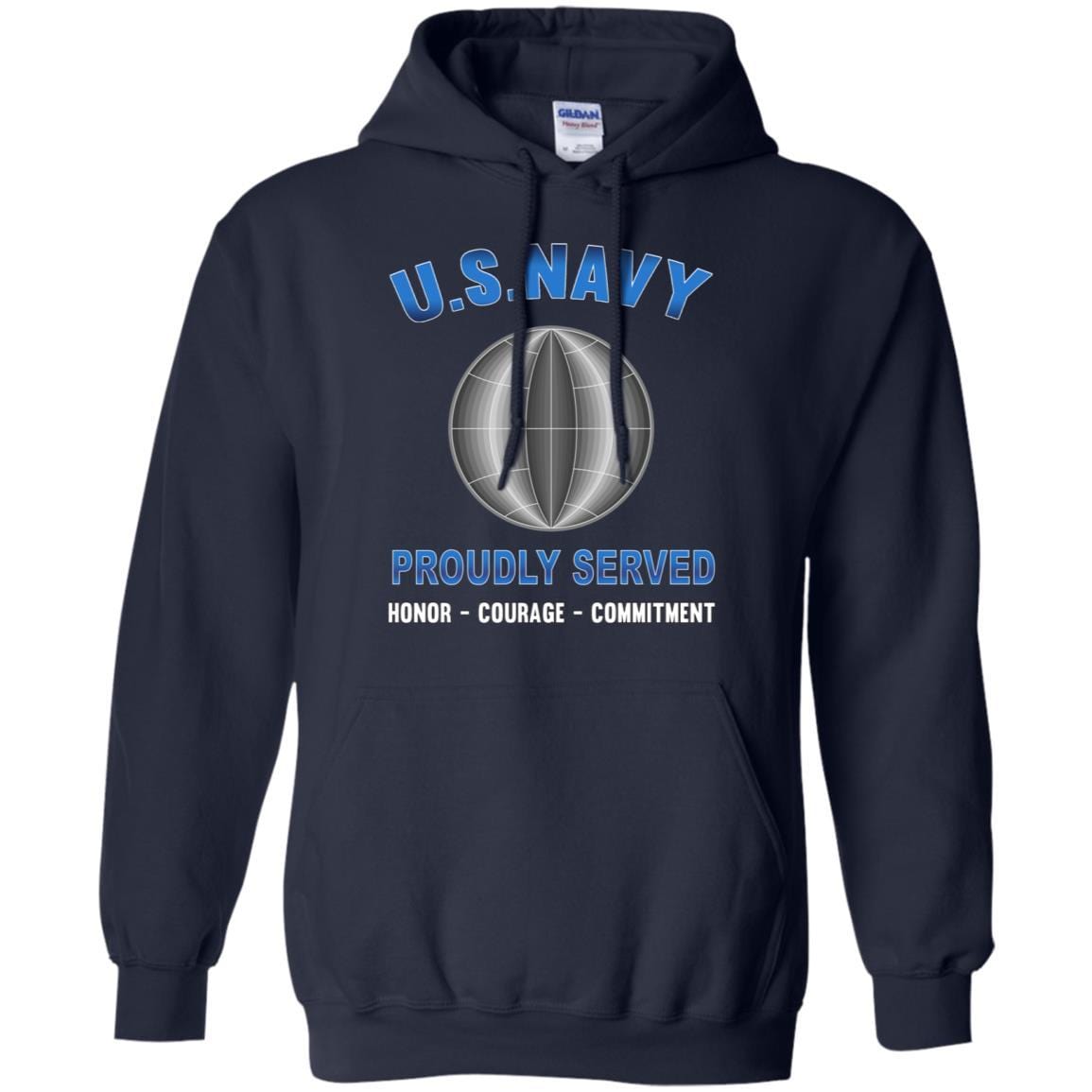 U.S Navy Electrician's mate Navy EM - Proudly Served T-Shirt For Men On Front-TShirt-Navy-Veterans Nation