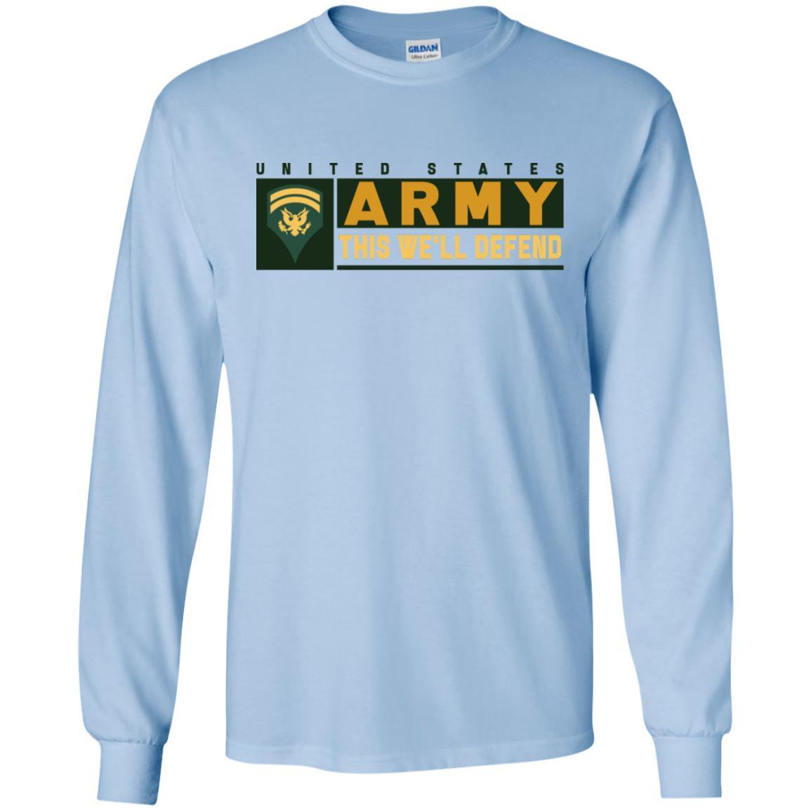 US Army E-6 SPC This We Will Defend T-Shirt On Front For Men-TShirt-Army-Veterans Nation