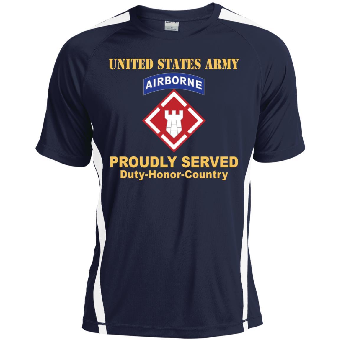 US ARMY 20TH ENGINEER BRIGADE- Proudly Served T-Shirt On Front For Men-TShirt-Army-Veterans Nation