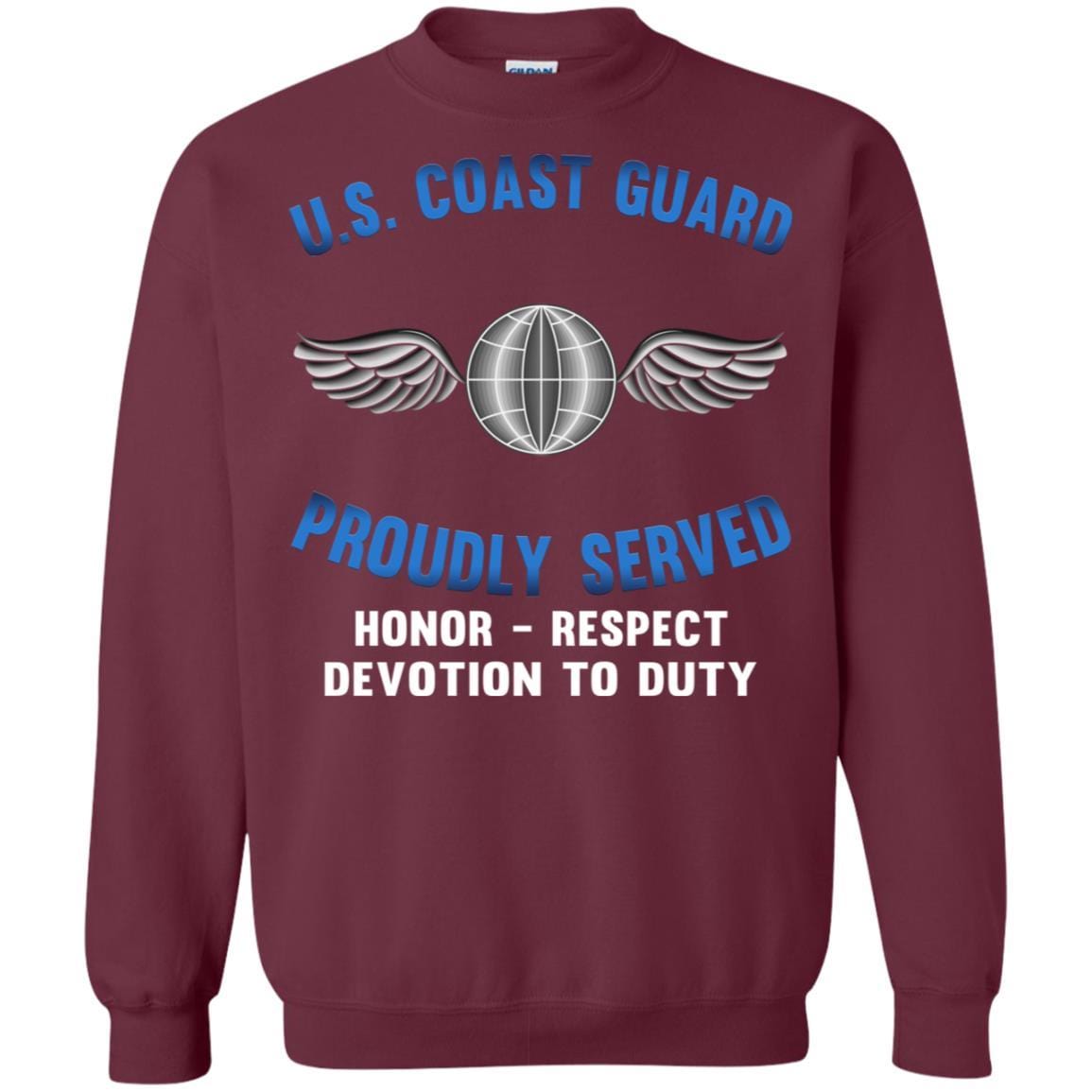 US Coast Guard Aviation Electricians Mate AE Logo Proudly Served T-Shirt For Men On Front-TShirt-USCG-Veterans Nation
